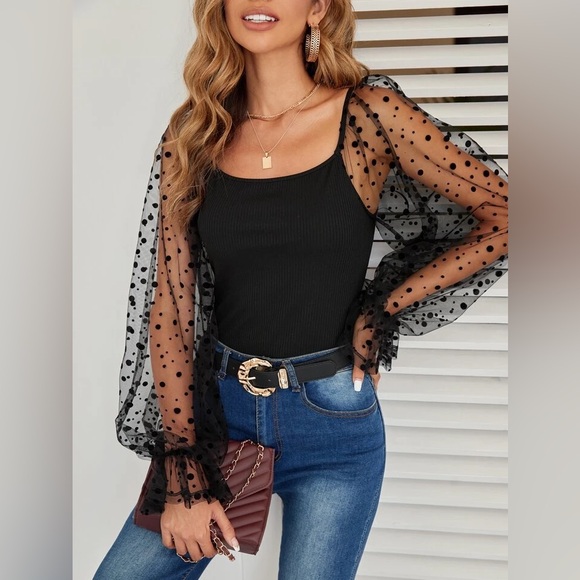 SHEIN Organza Polka Dot - Picture 2 of 5